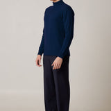 Half-Zip Cashmere Blend Sweater Navy