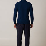 Half-Zip Cashmere Blend Sweater Navy