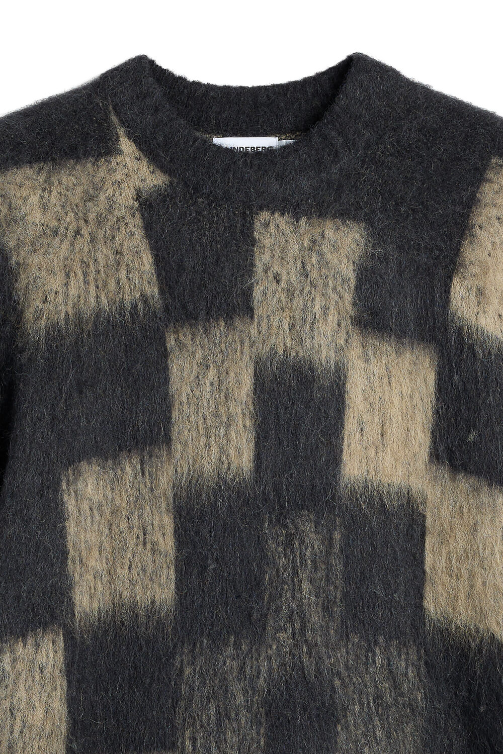 Hank Hairy Graphic Knit Beige/Black