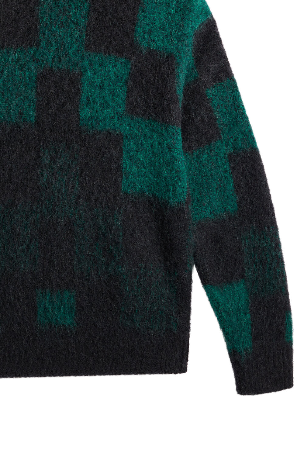 Hank Hairy Graphic Knit Green/Black
