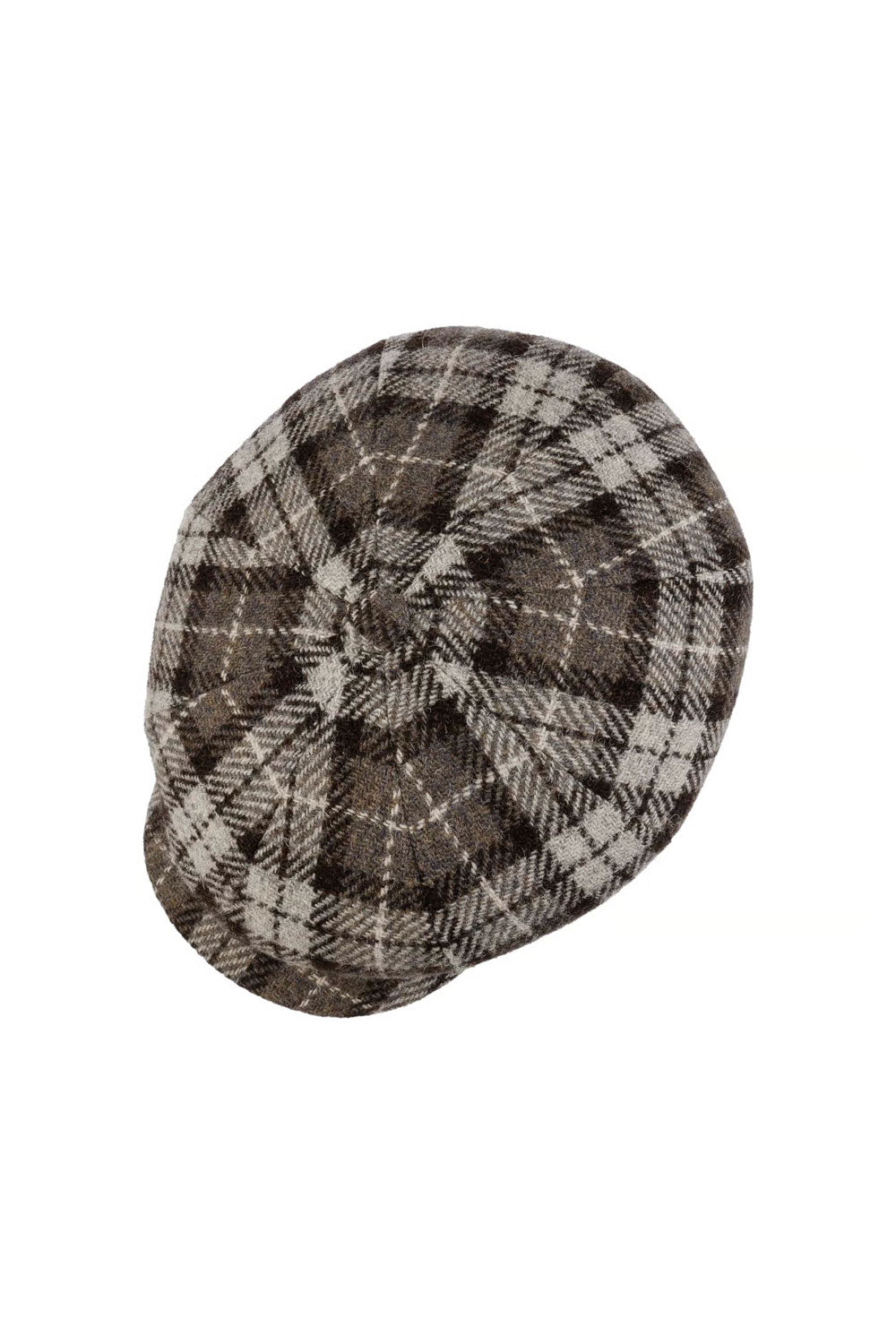 Hatteras Sustainable Harris Tweed Undyed Virgin Wool Hat Grey/Brown