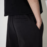 Heavy Cotton Relaxed Fit Jersey Trousers Black