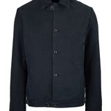 Heavy Cotton Button-Up Jacket Black