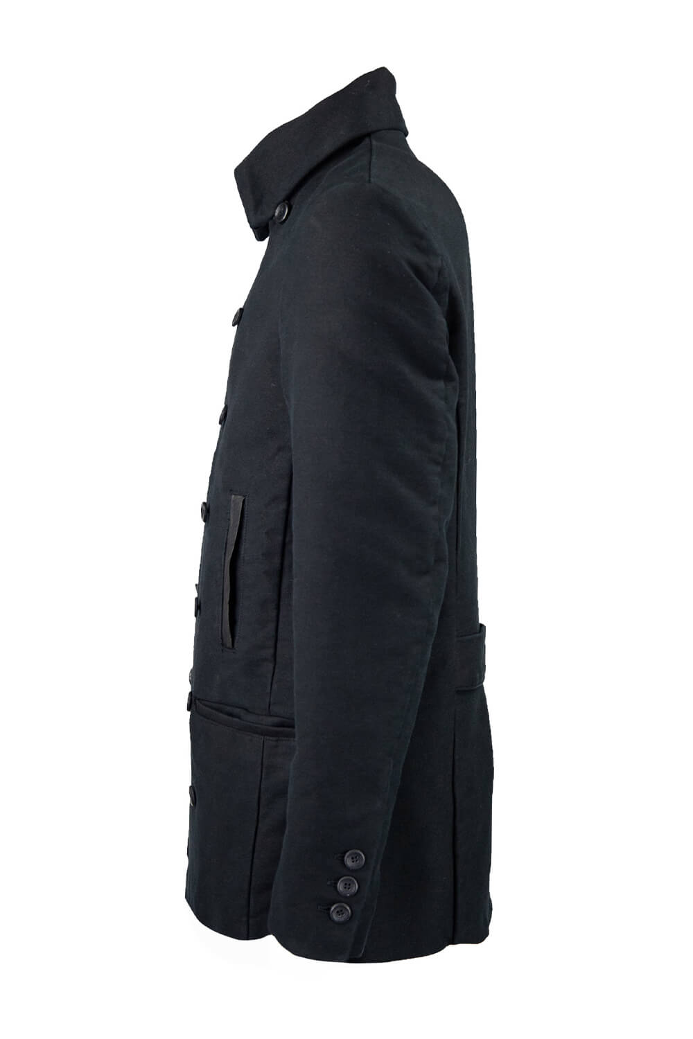 Heavy German Cotton Military Jacket Black