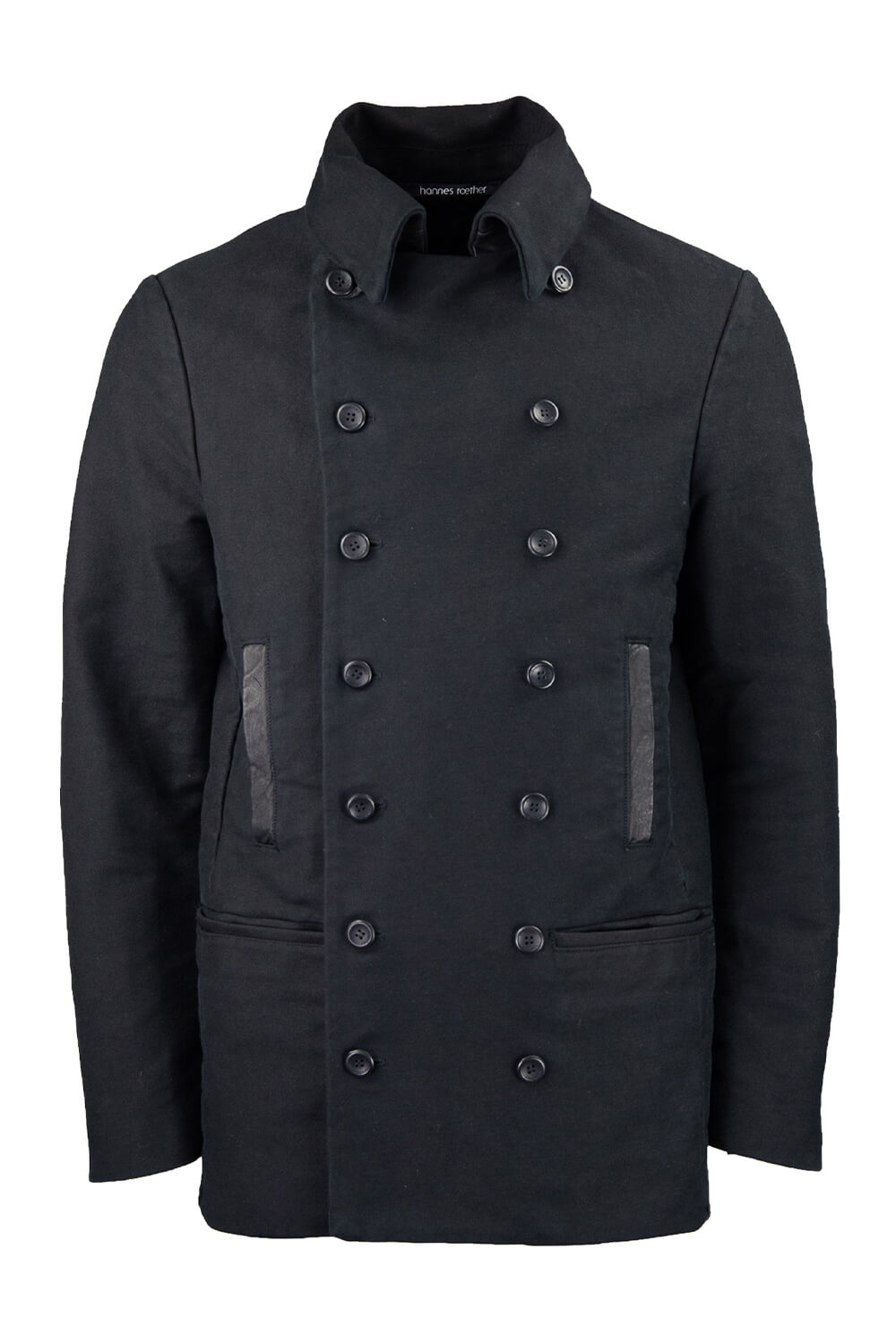 Heavy German Cotton Military Jacket Black