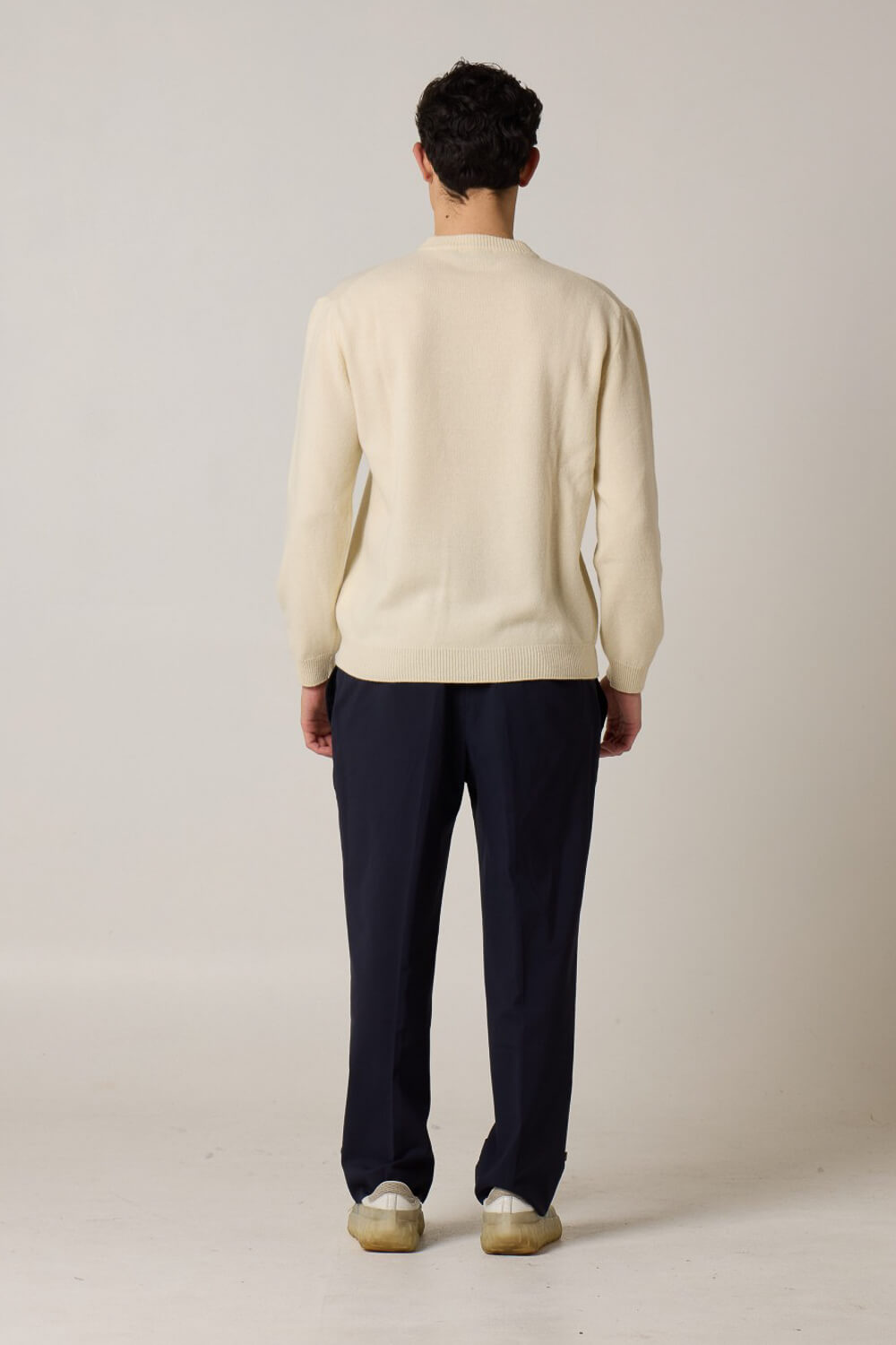 Heavy Cashmere Blend Sweater Cream