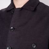 Heavy Cotton Button-Up Jacket Black