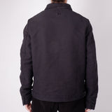 Heavy Cotton Button-Up Jacket Black