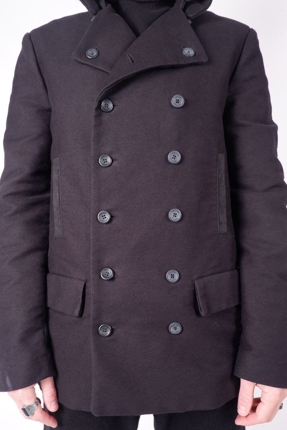 Heavy German Cotton Military Jacket Black