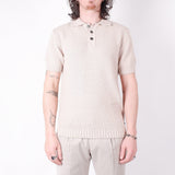 Heavy Woven Knit Polo Beige