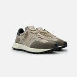 Hero Suede/Nylon Runner Sneaker Taupe