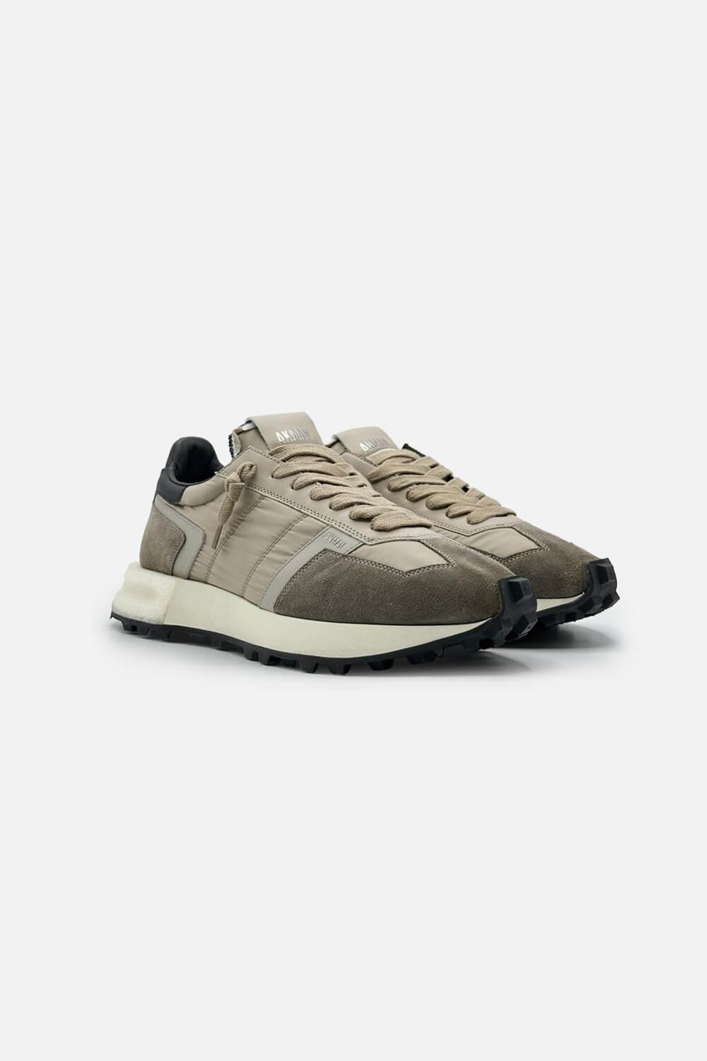 Hero Suede/Nylon Runner Sneaker Taupe