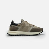 Hero Suede/Nylon Runner Sneaker Taupe