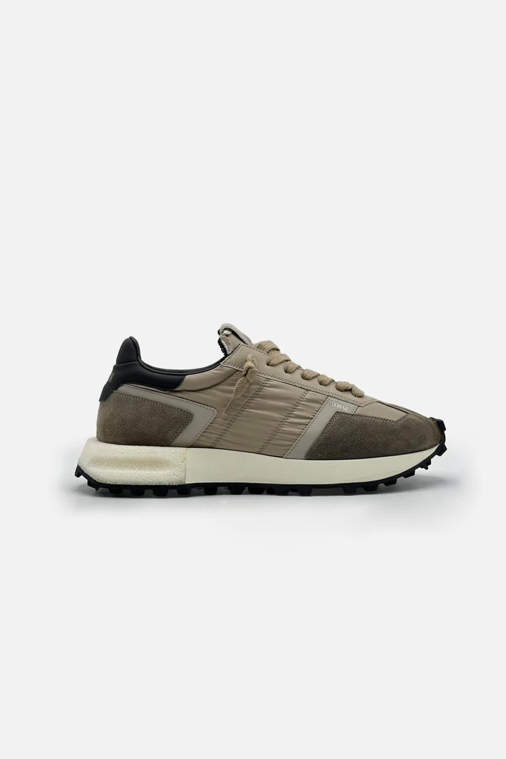 Hero Suede/Nylon Runner Sneaker Taupe