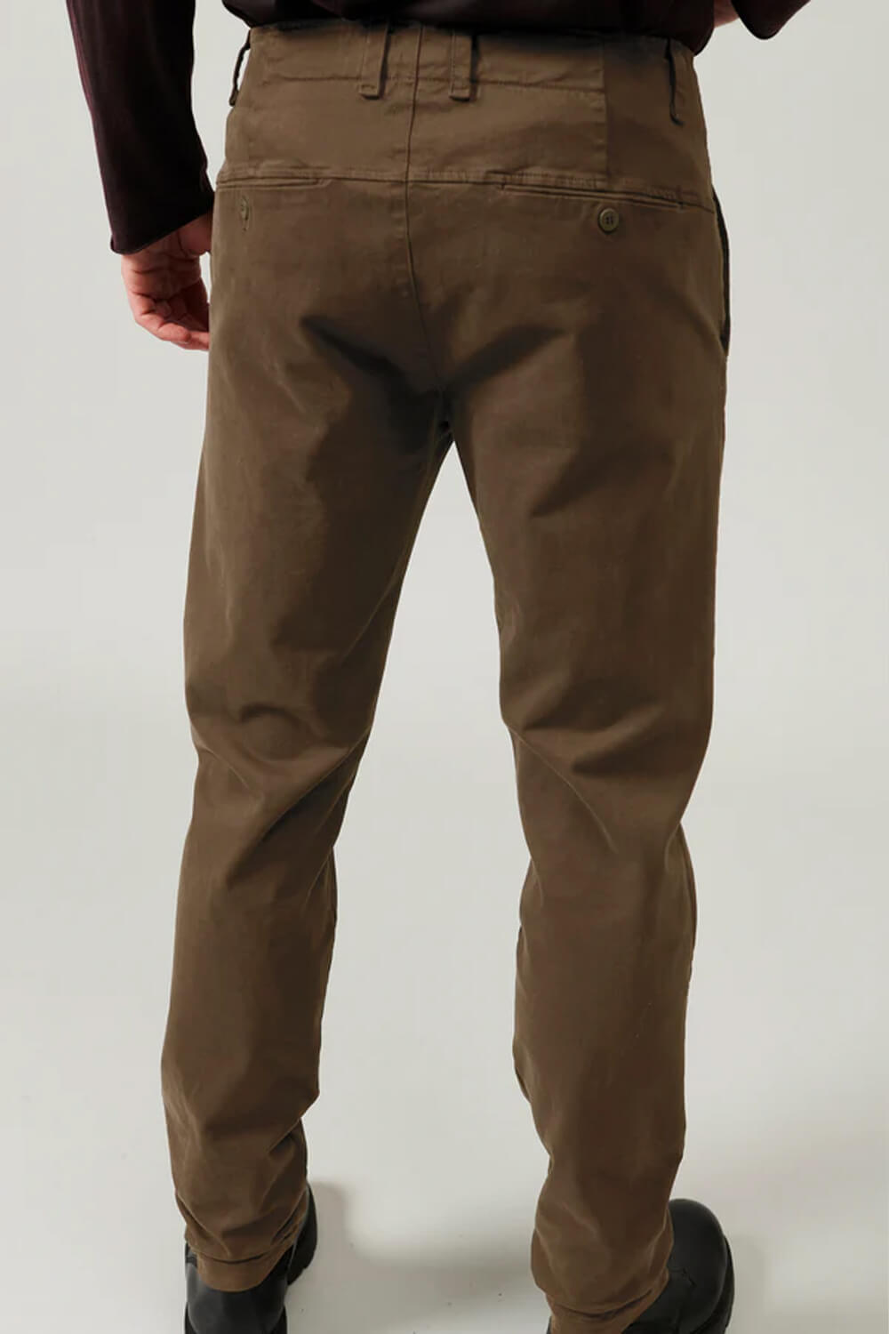 Italian Cotton Stretch Regular Fit Chinos Mud