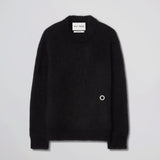 Italian Mohair Crewneck Knit Black