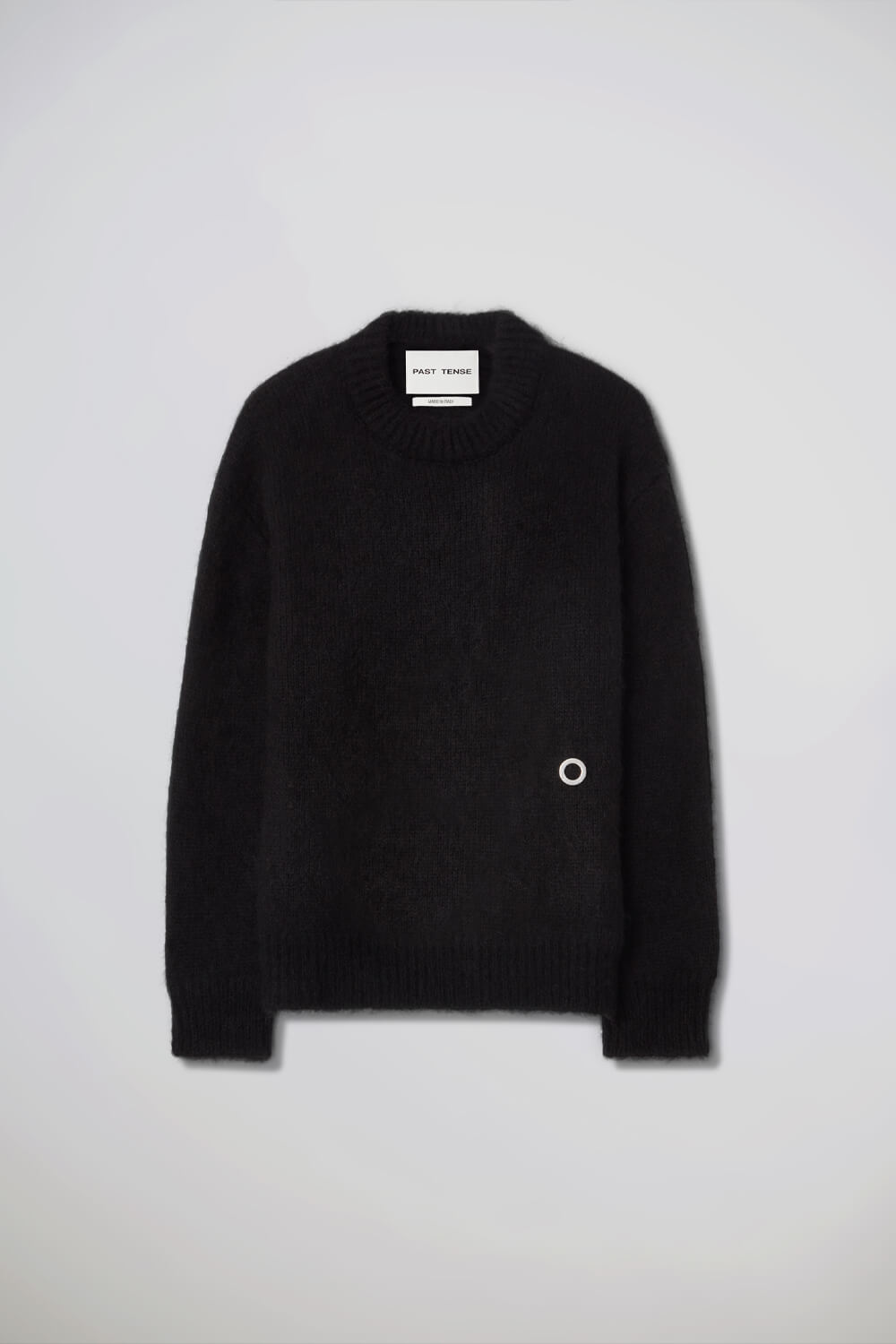 Italian Mohair Crewneck Knit Black