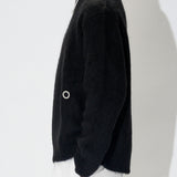 Italian Mohair Crewneck Knit Black