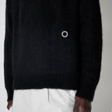 Italian Mohair Crewneck Knit Black