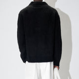 Italian Mohair Crewneck Knit Black