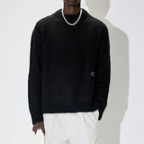 Italian Mohair Crewneck Knit Black