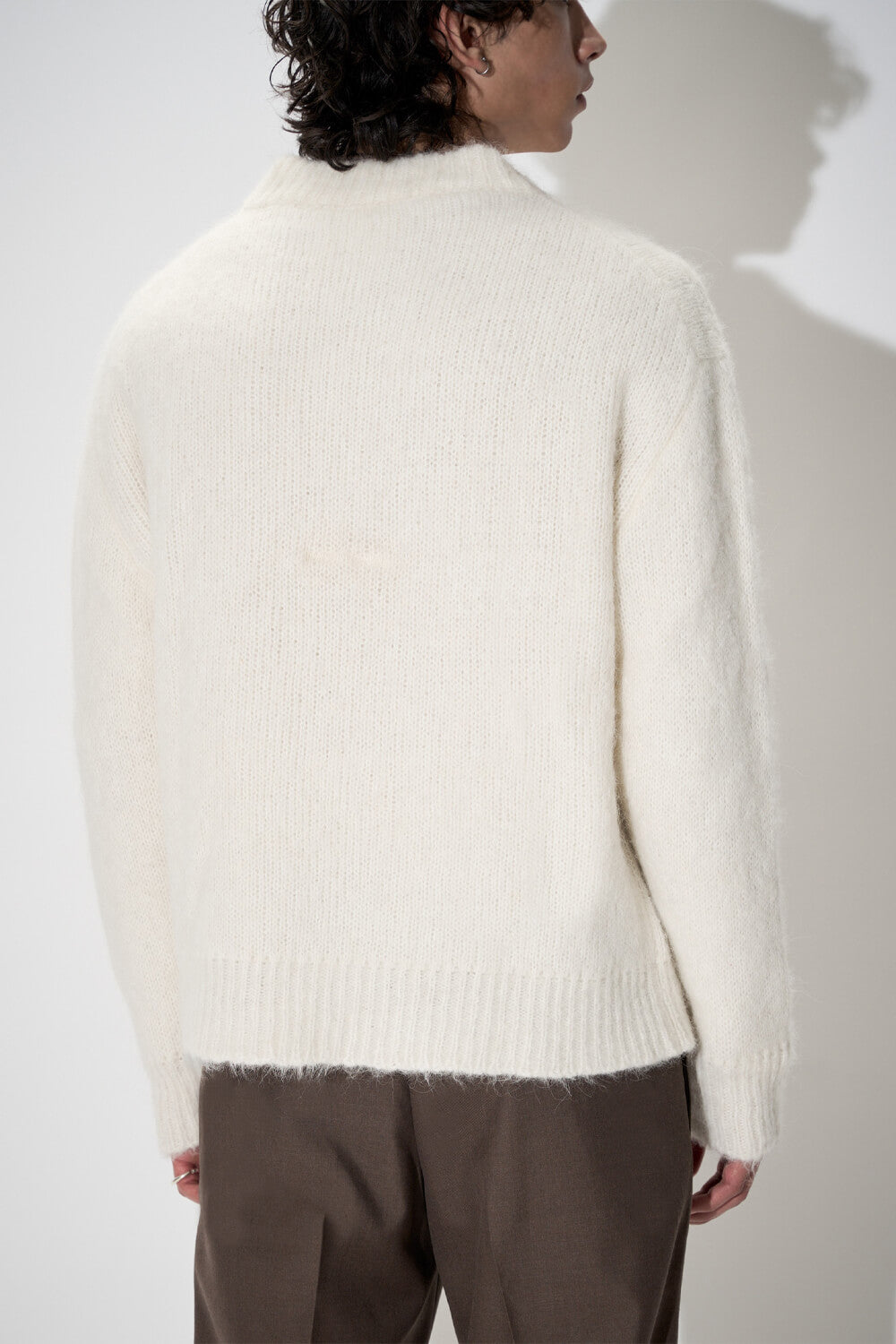 Italian Mohair Crewneck Knit Cream