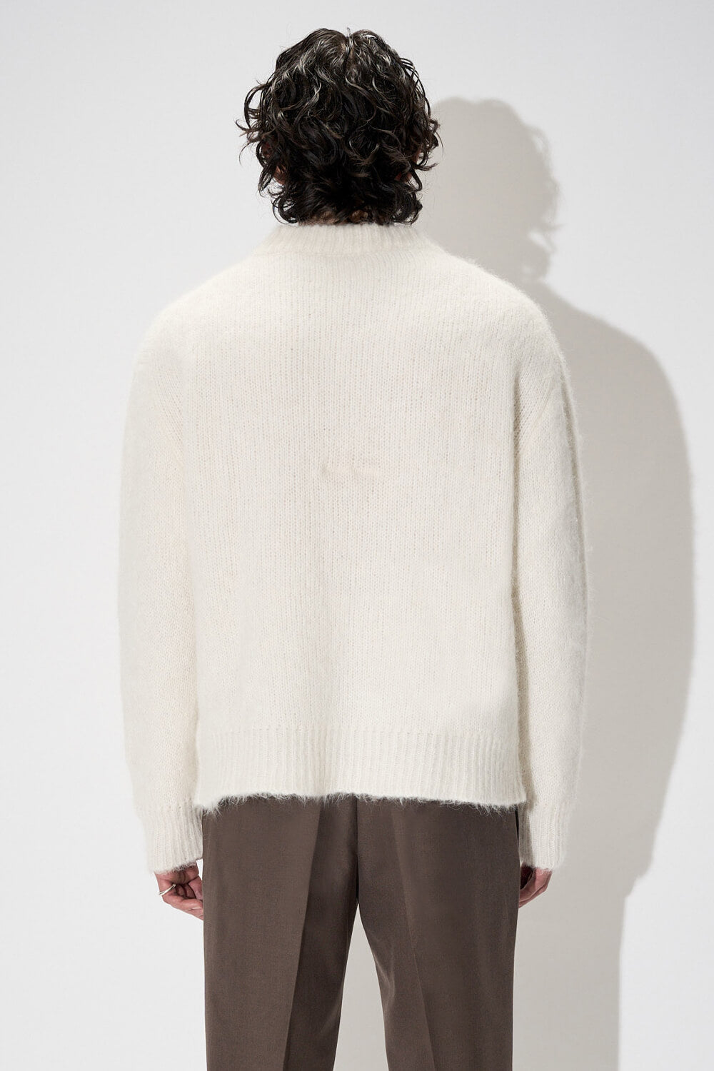 Italian Mohair Crewneck Knit Cream