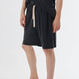 Cupro/Cotton Shorts Charcoal