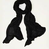 Italian Viscose Knitted Scarf Black