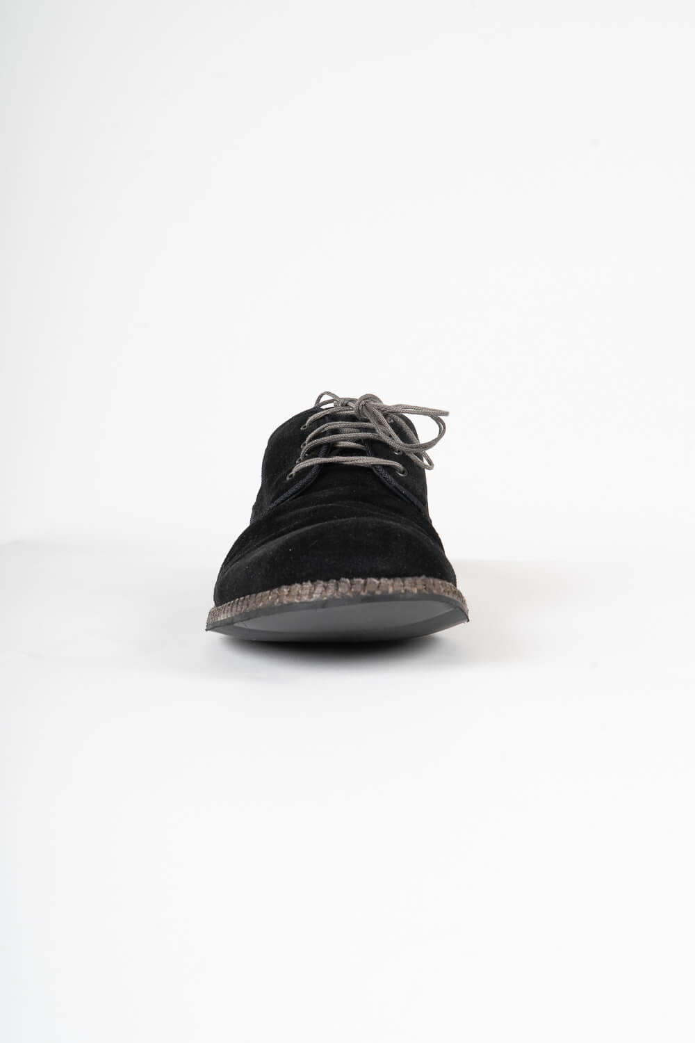 Italian Calf Suede Derby Shoe Black