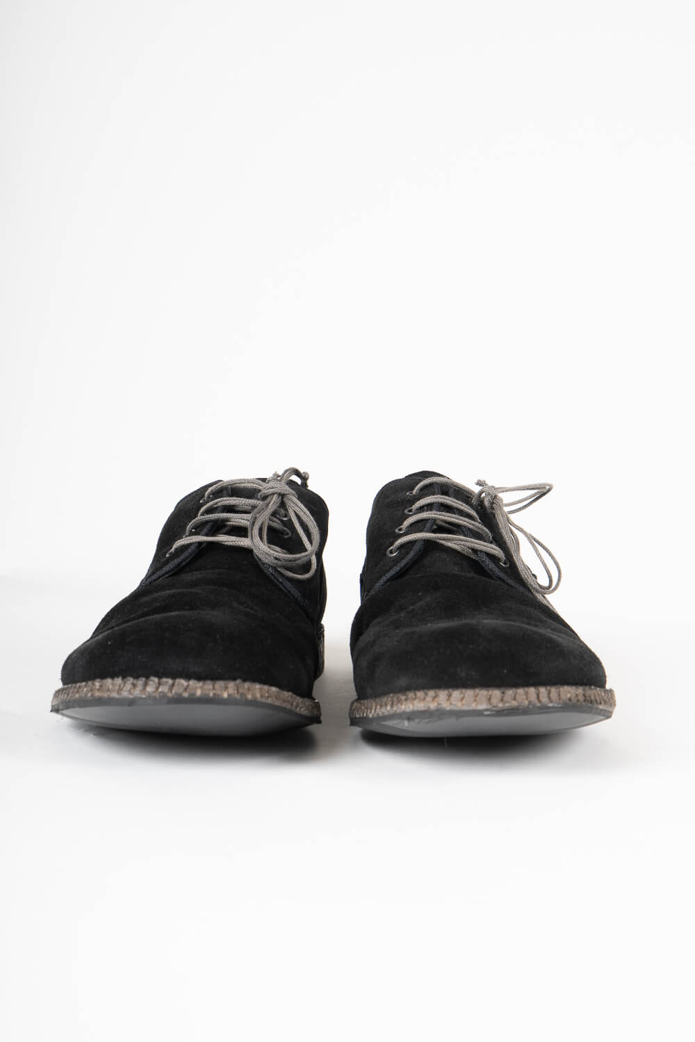 Italian Calf Suede Derby Shoe Black