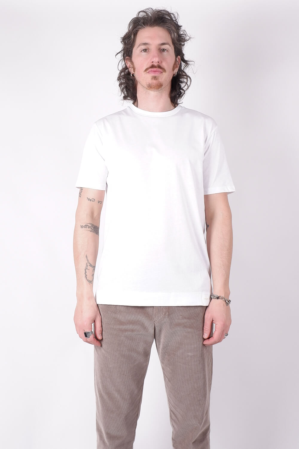 Italian Cotton Round Neck T-Shirt White