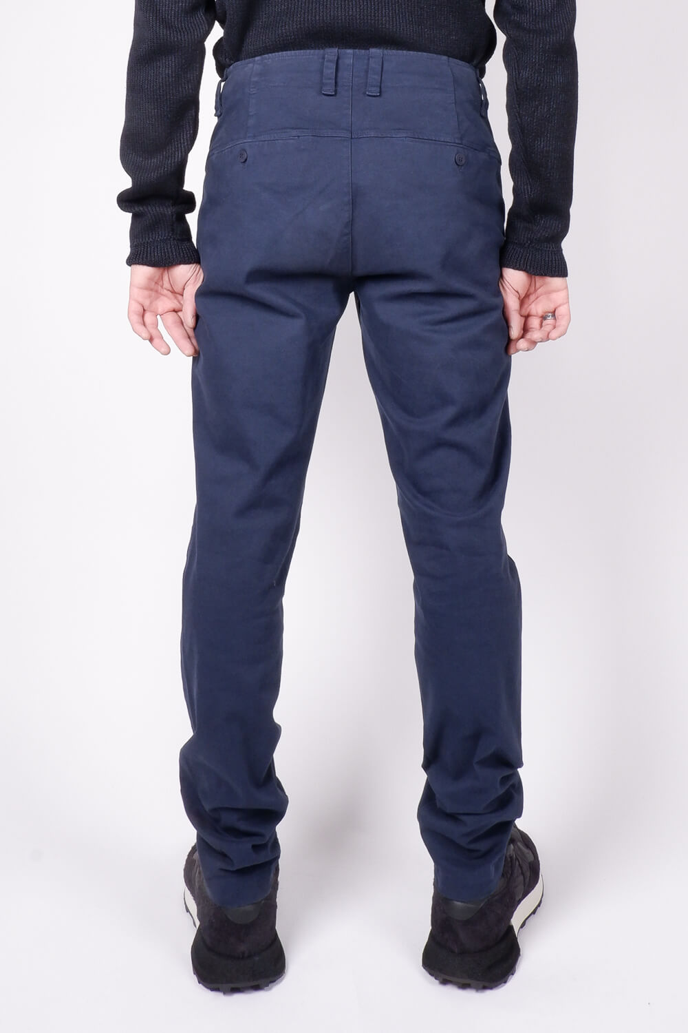 Italian Cotton Stretch Regular Fit Chinos Blue