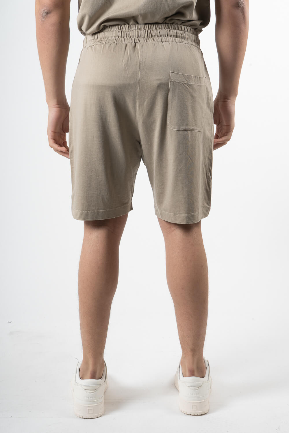 Italian Cupro/Cotton Shorts Champagne
