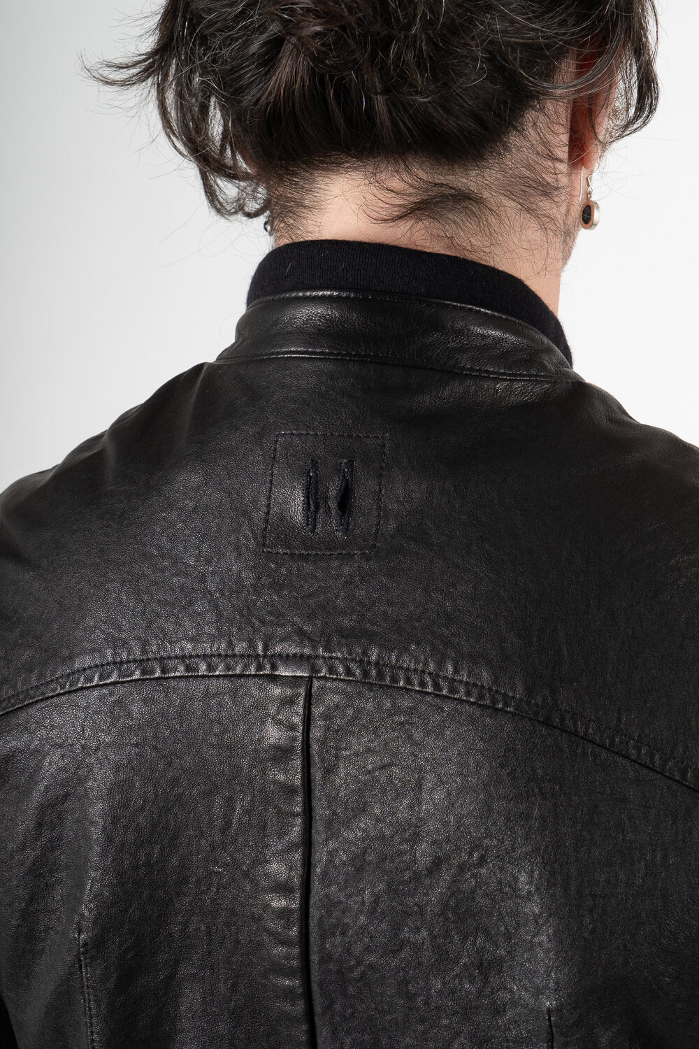 Italian Lambskin Leather Biker Jacket Black