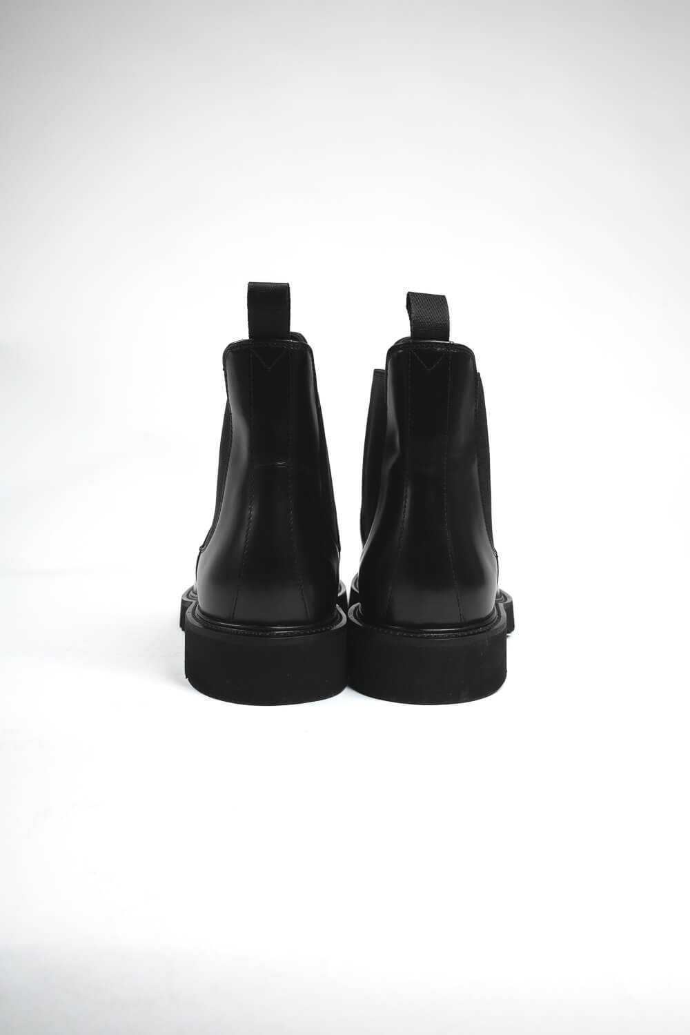 Italian Leather Patent Chelsea Boot Black