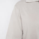 Cupro/Cotton Button-Up Shirt Light Grey