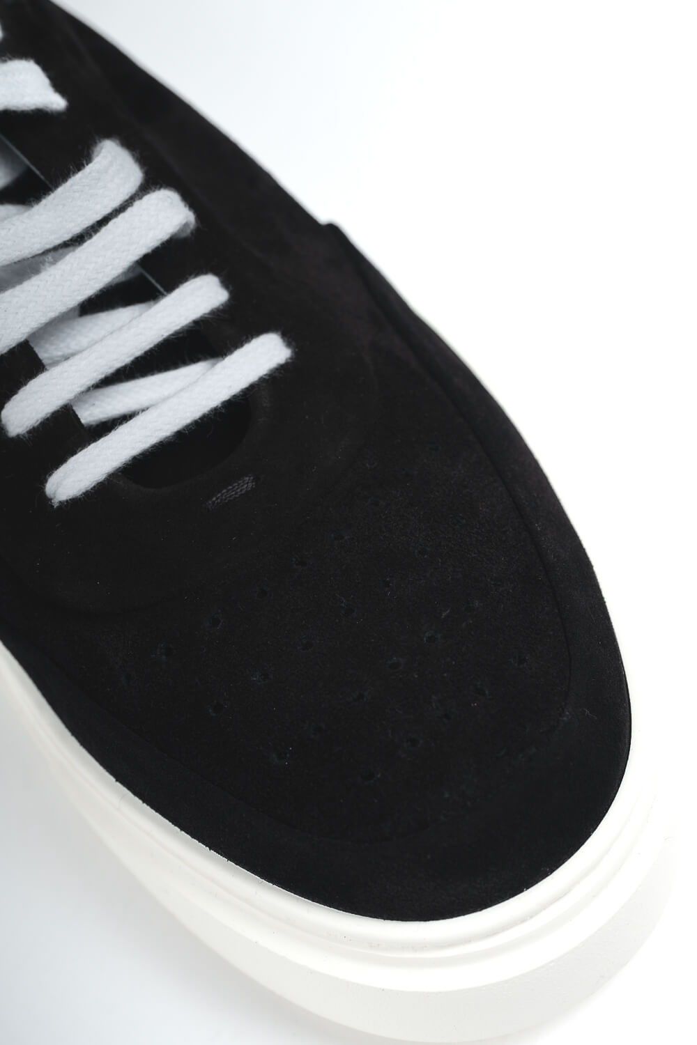 Italian Suede Low Tops Sneaker Black