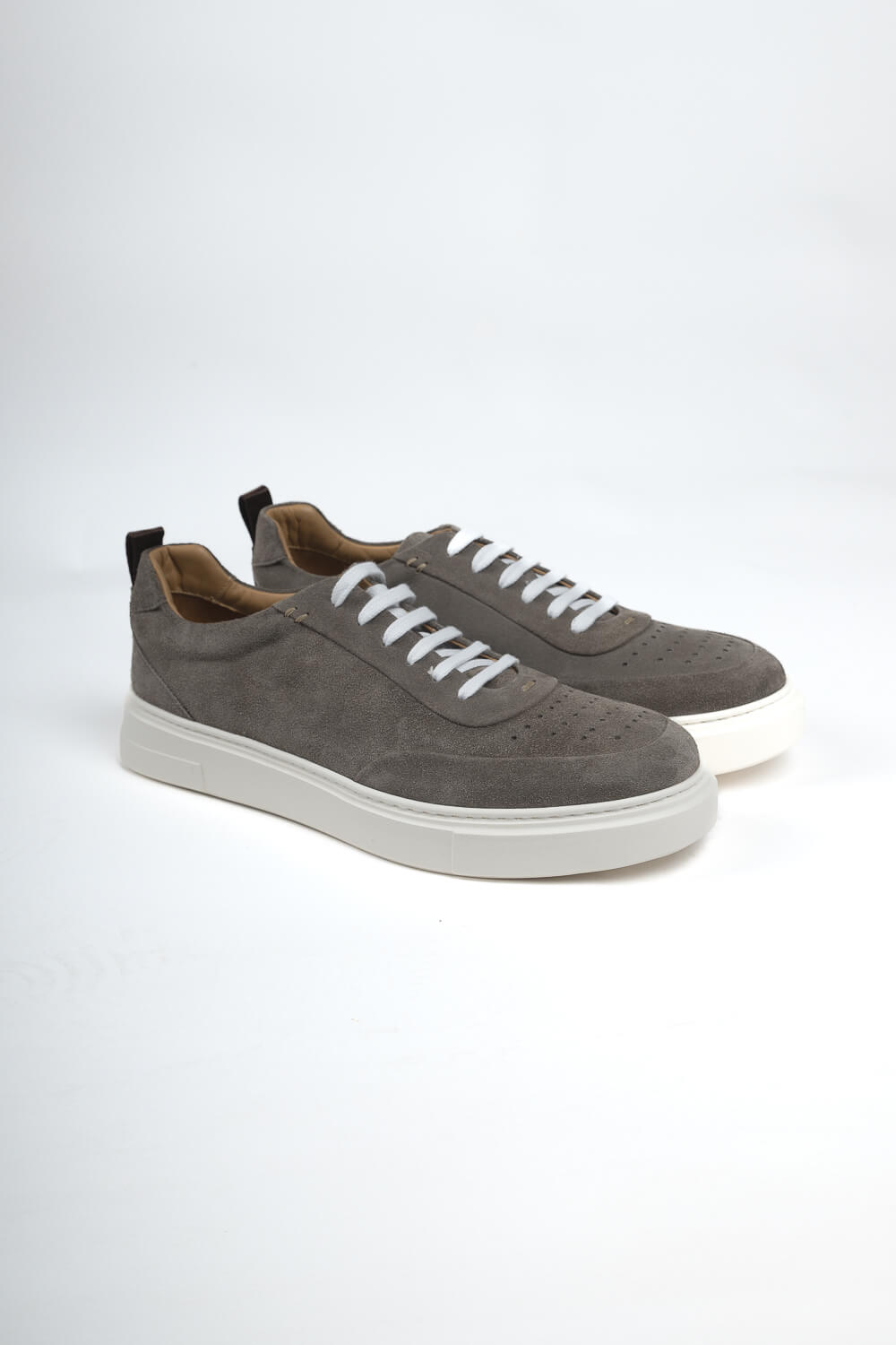 Italian Suede Low Tops Sneaker Grey
