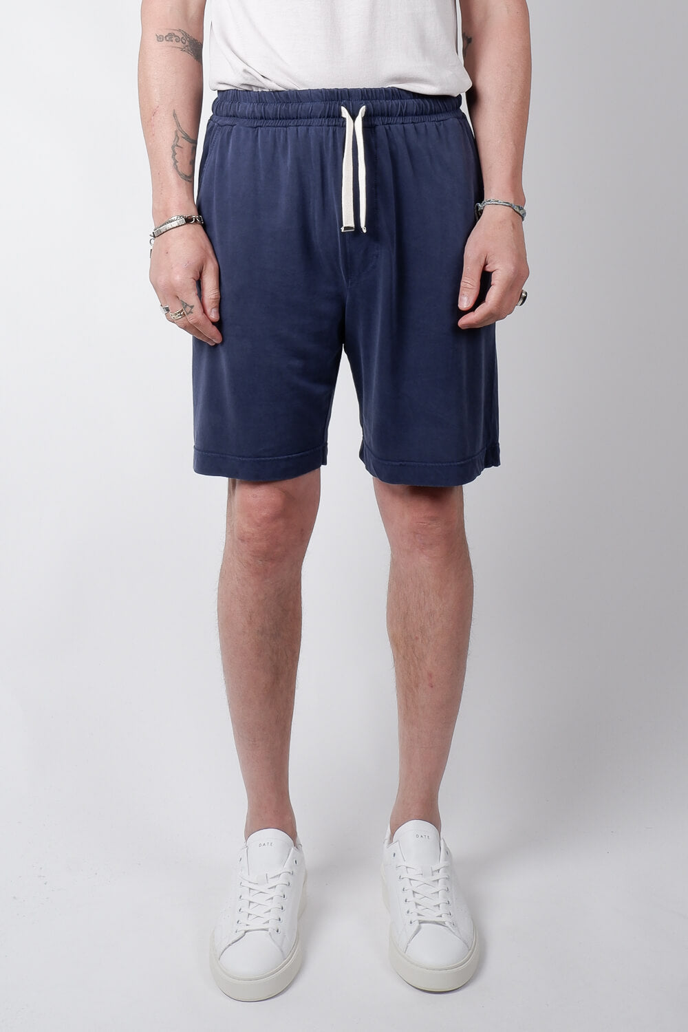 Cupro/Cotton Shorts Blue