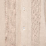 Jacquard Knitted Button-Up Shirt Beige