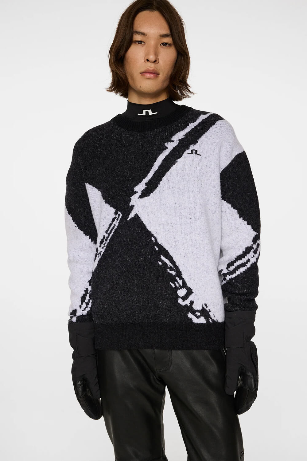 Jaxton Knitted Sweater Black/Grey