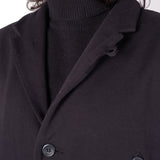 Jersey Cotton Button-Up Blazer Black