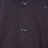 Jersey Cotton Button-Up Blazer Black