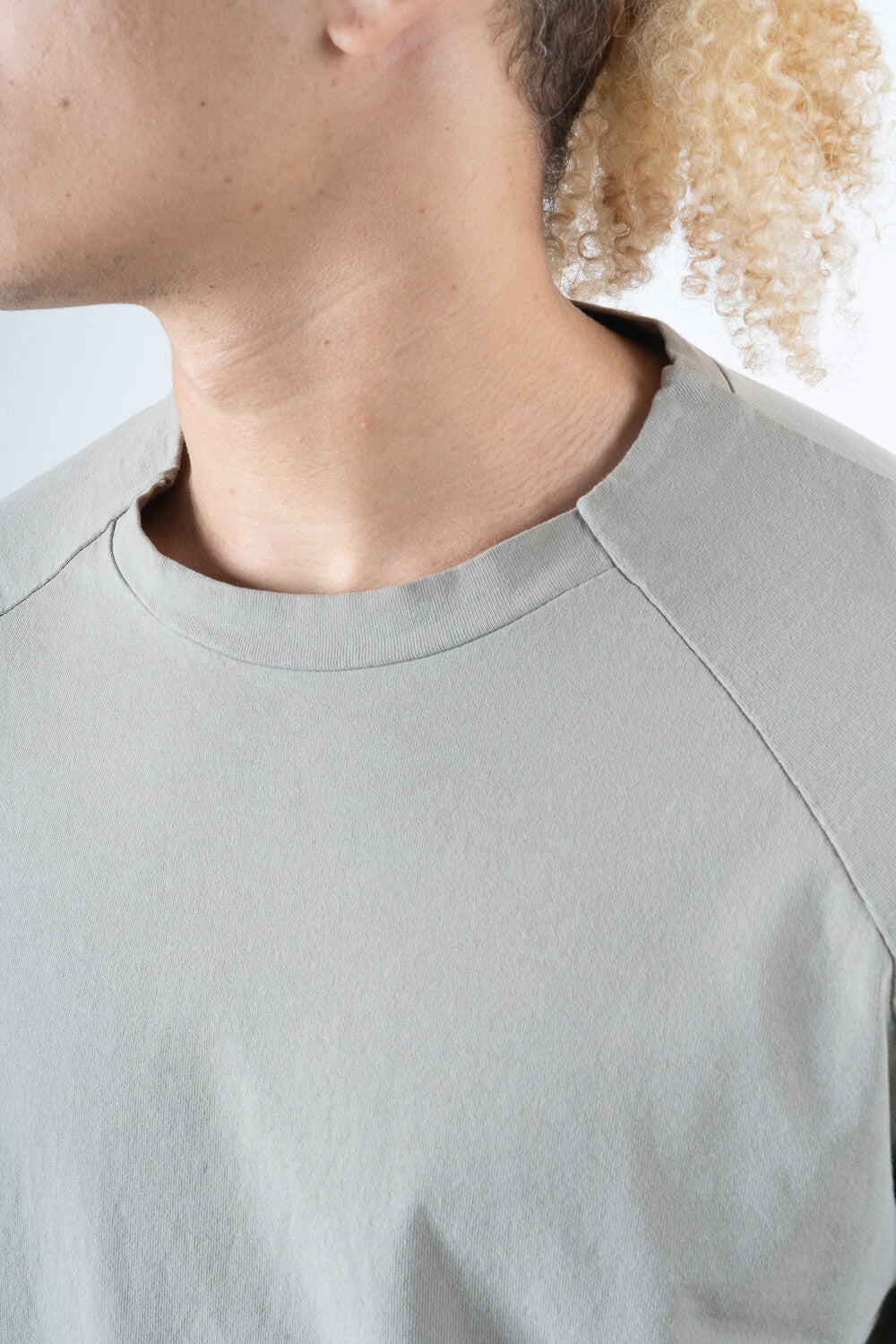Jersey Cotton W/ Stitch Detail T-Shirt Dark Sand