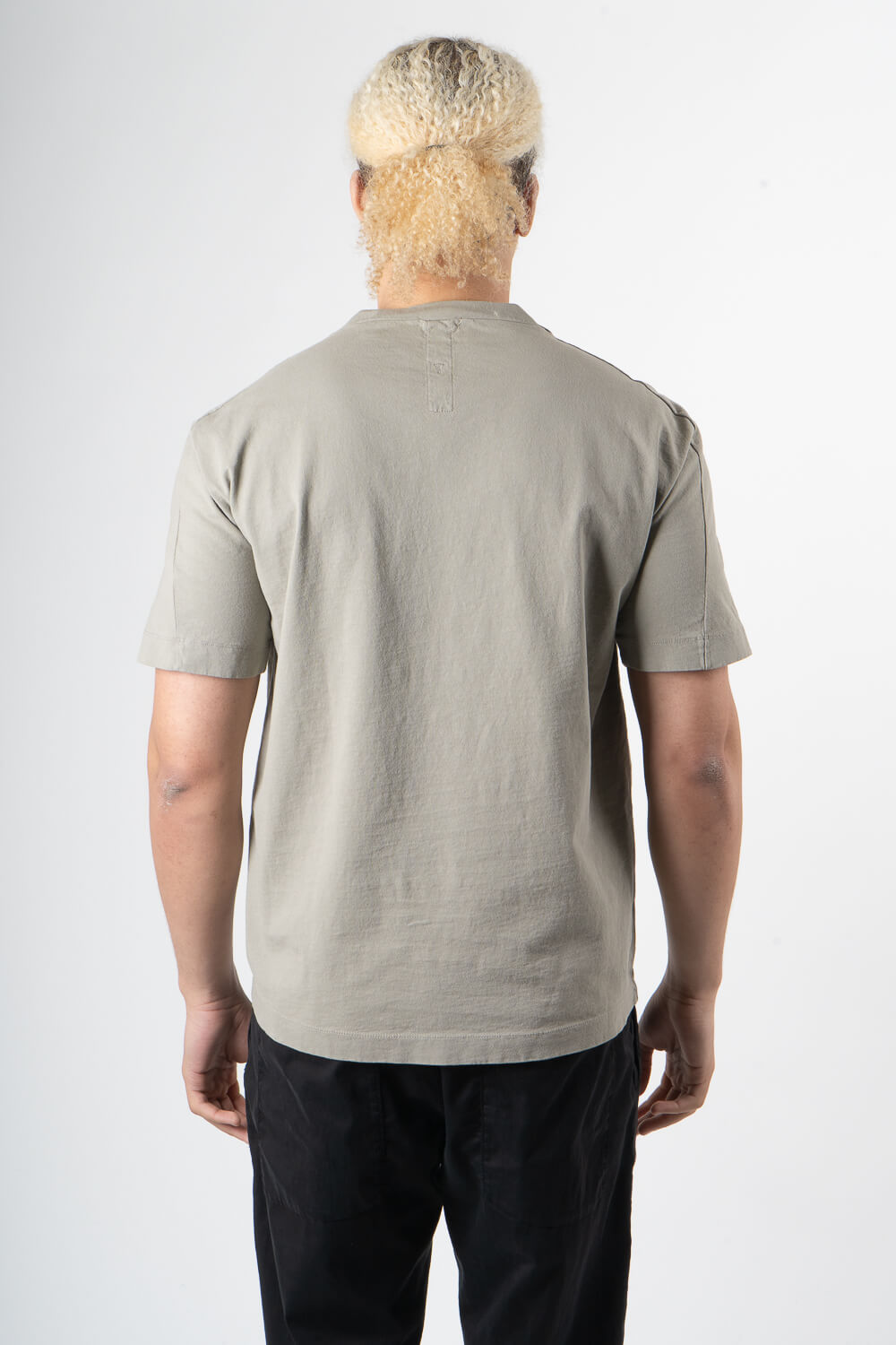 Jersey Cotton W/ Stitch Detail T-Shirt Dark Sand
