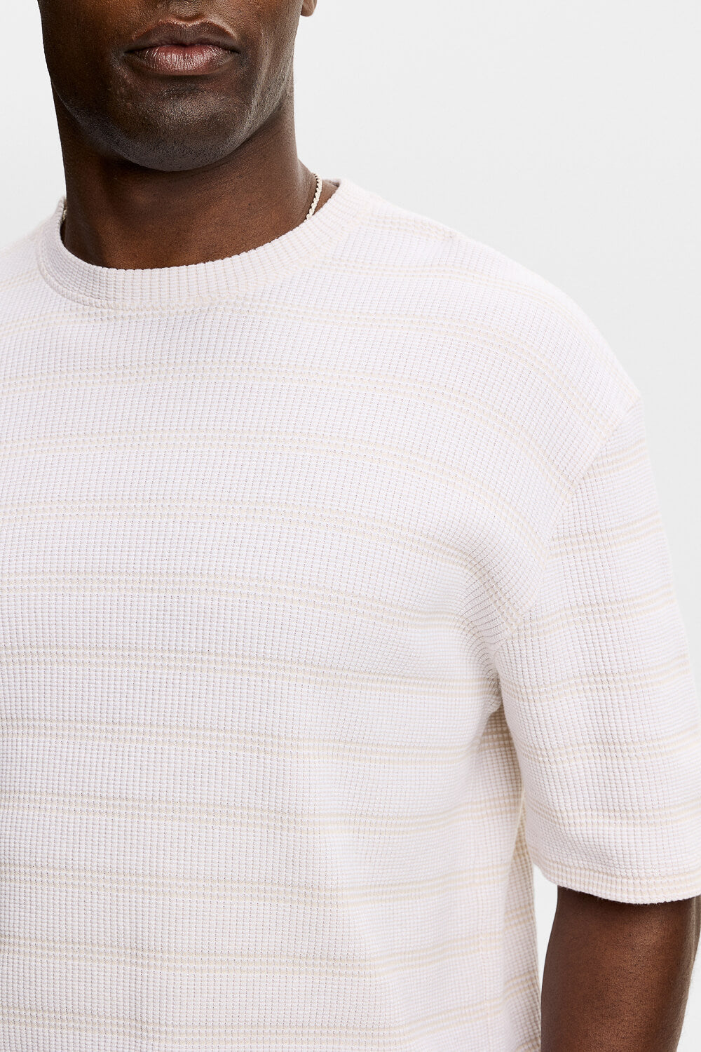 Jose Jacquard T-shirt Cream