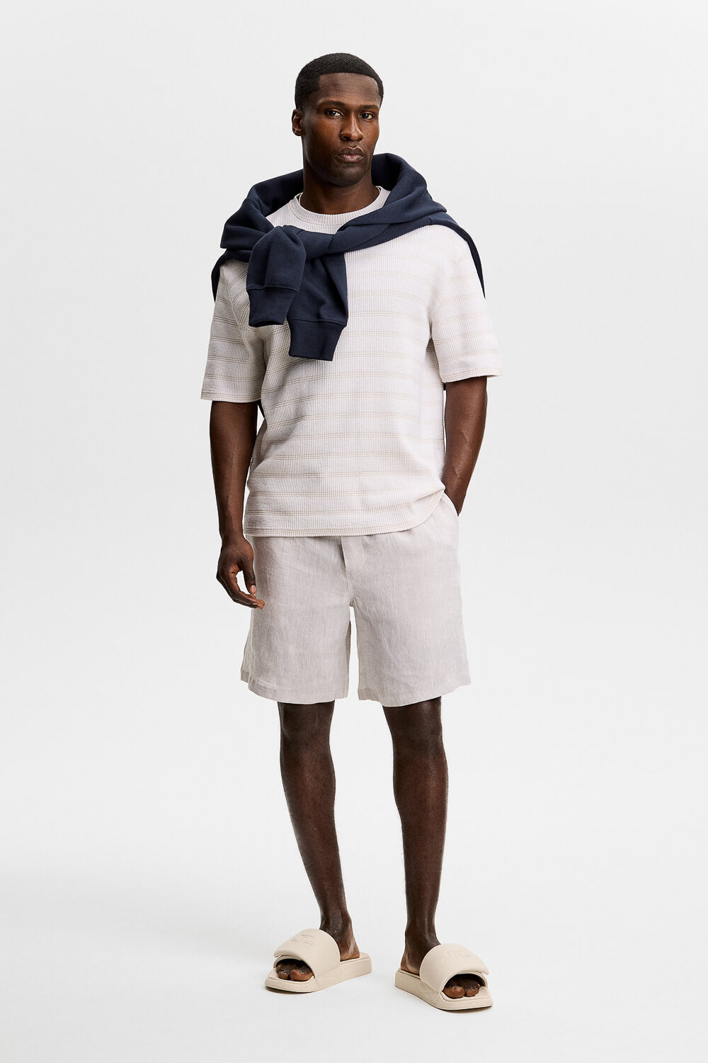 Jose Jacquard T-shirt Cream