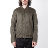 Zip-Up Linen/Cotton Jacket Green