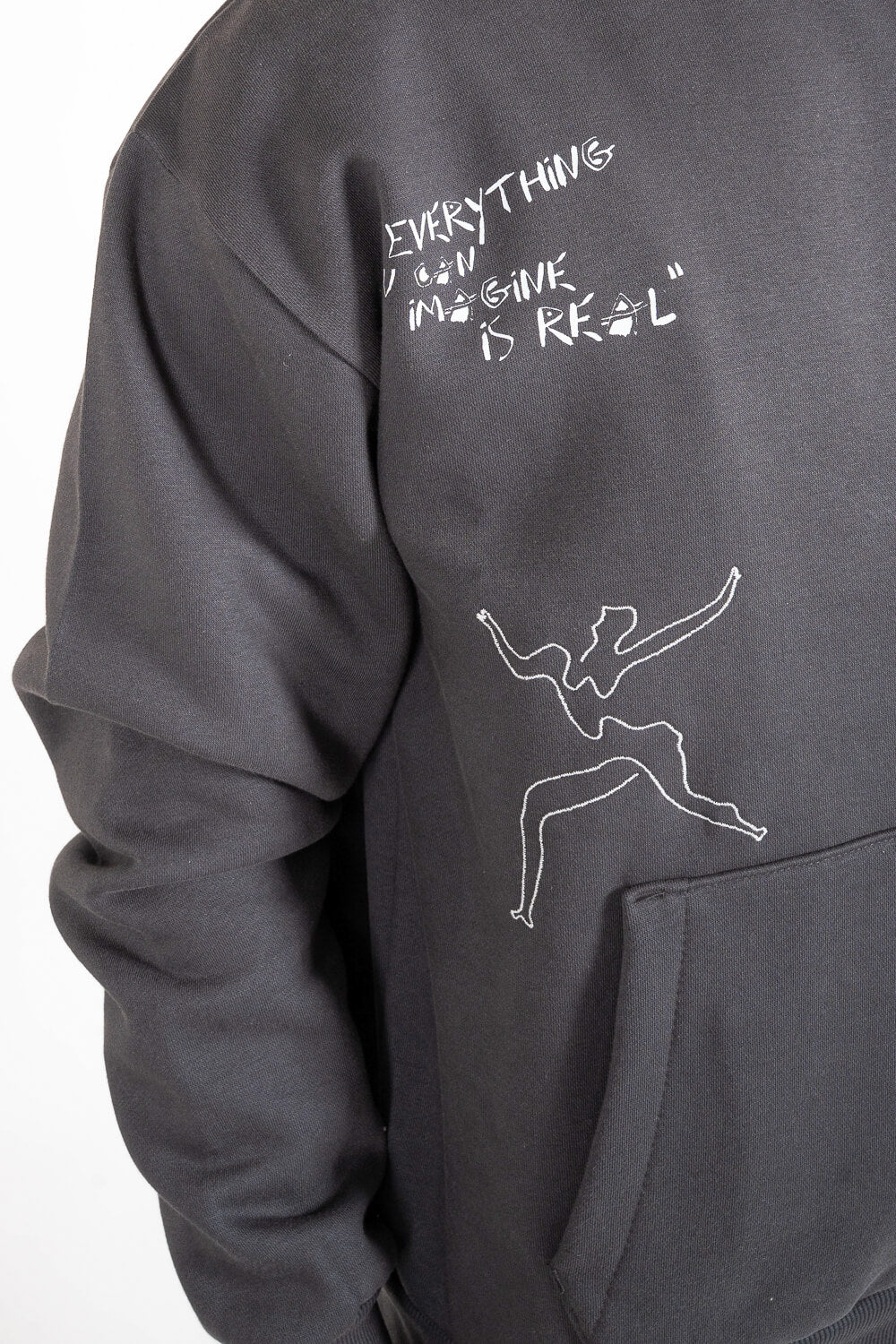Kiss Picasso Hoodie Charcoal